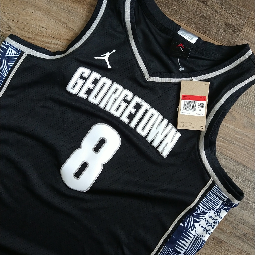 Medium Large or XL Men's NCAA Jordan Georgetown Hoyas NIKE ELITE #8 Jersey - Picture 3 of 16